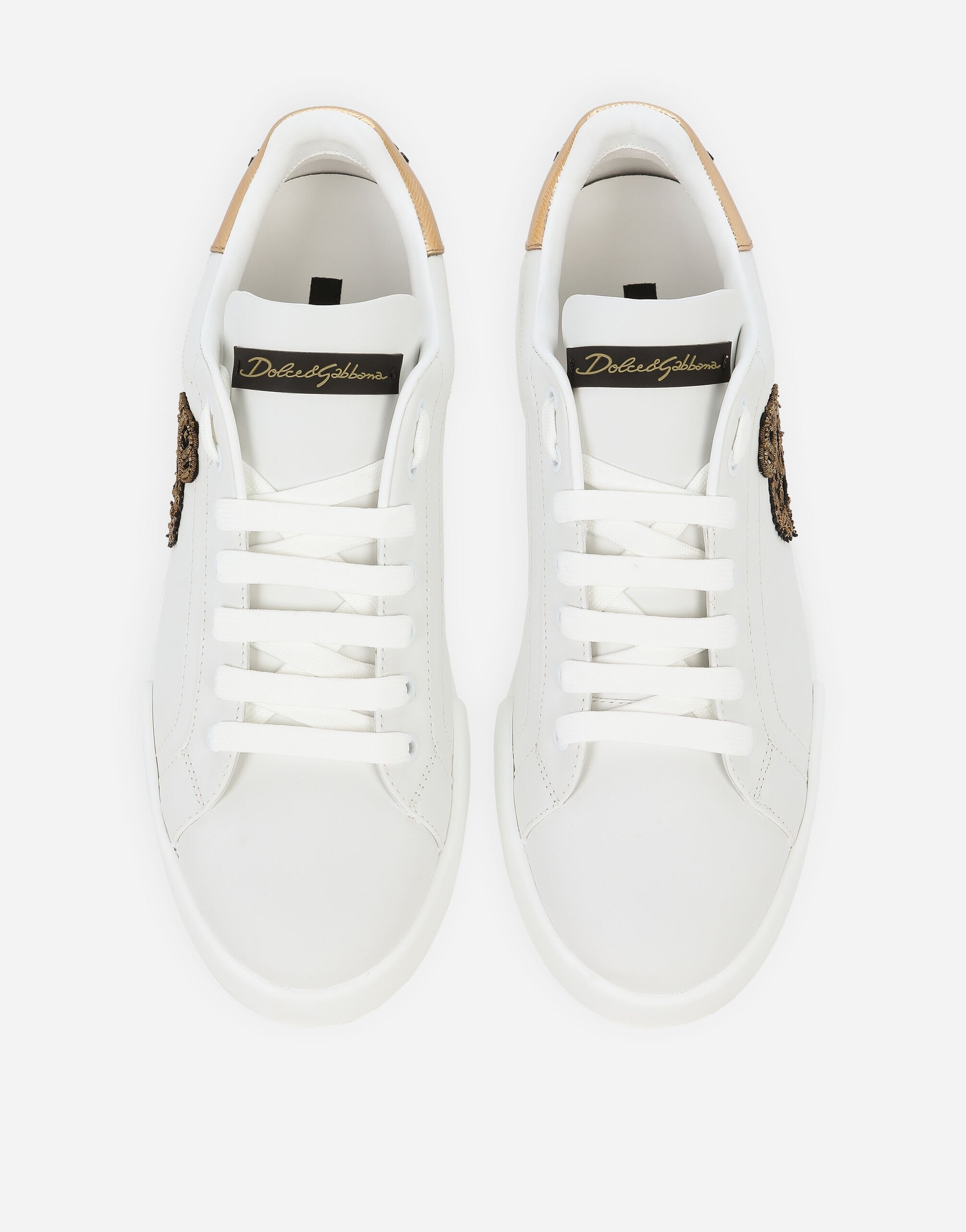 Calfskin nappa Portofino sneakers with crown patch - 4