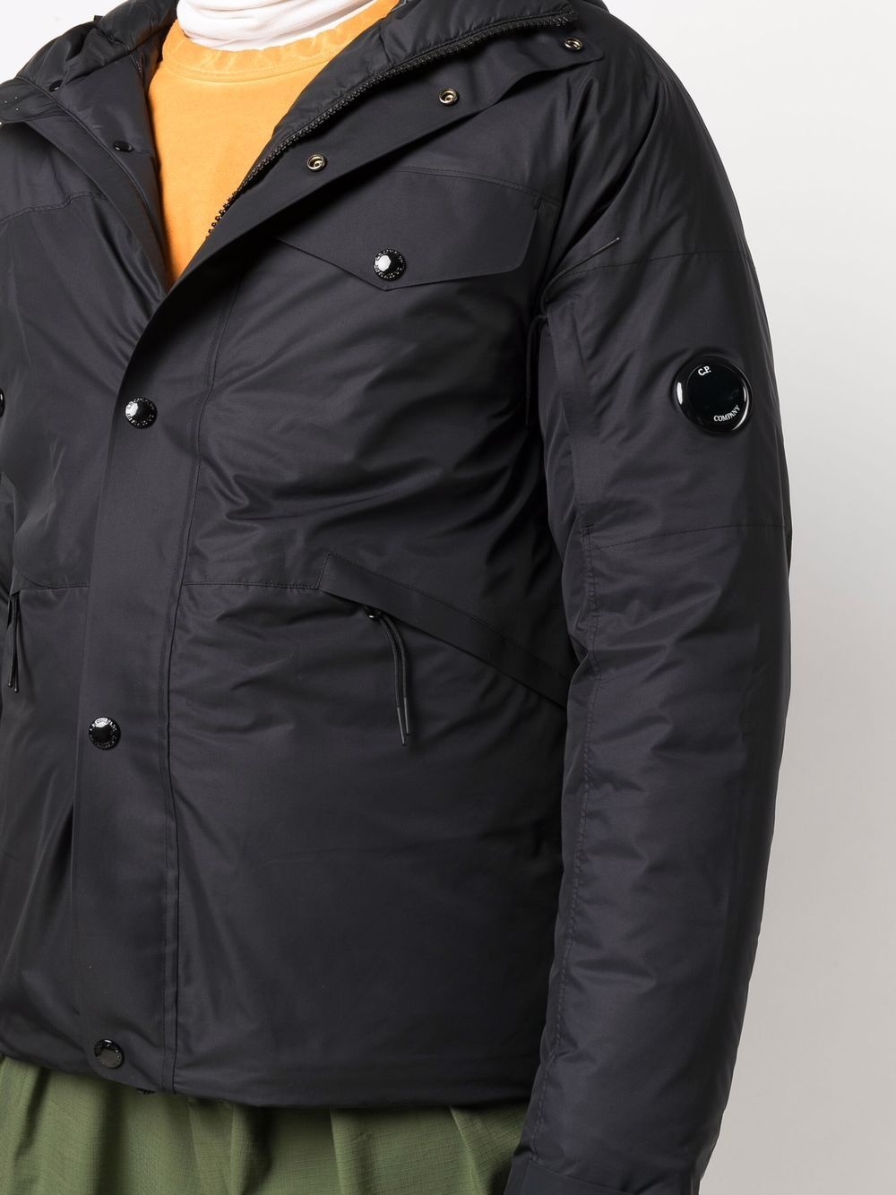 Lens-detail four-pocket down coat - 5