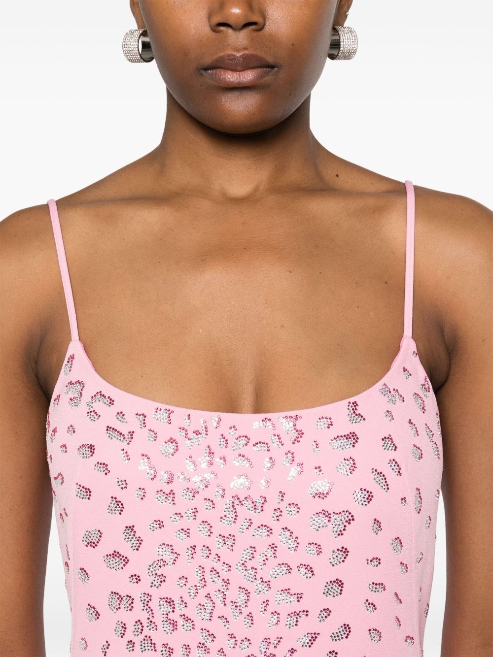 crystal-embellished mini dress - 5