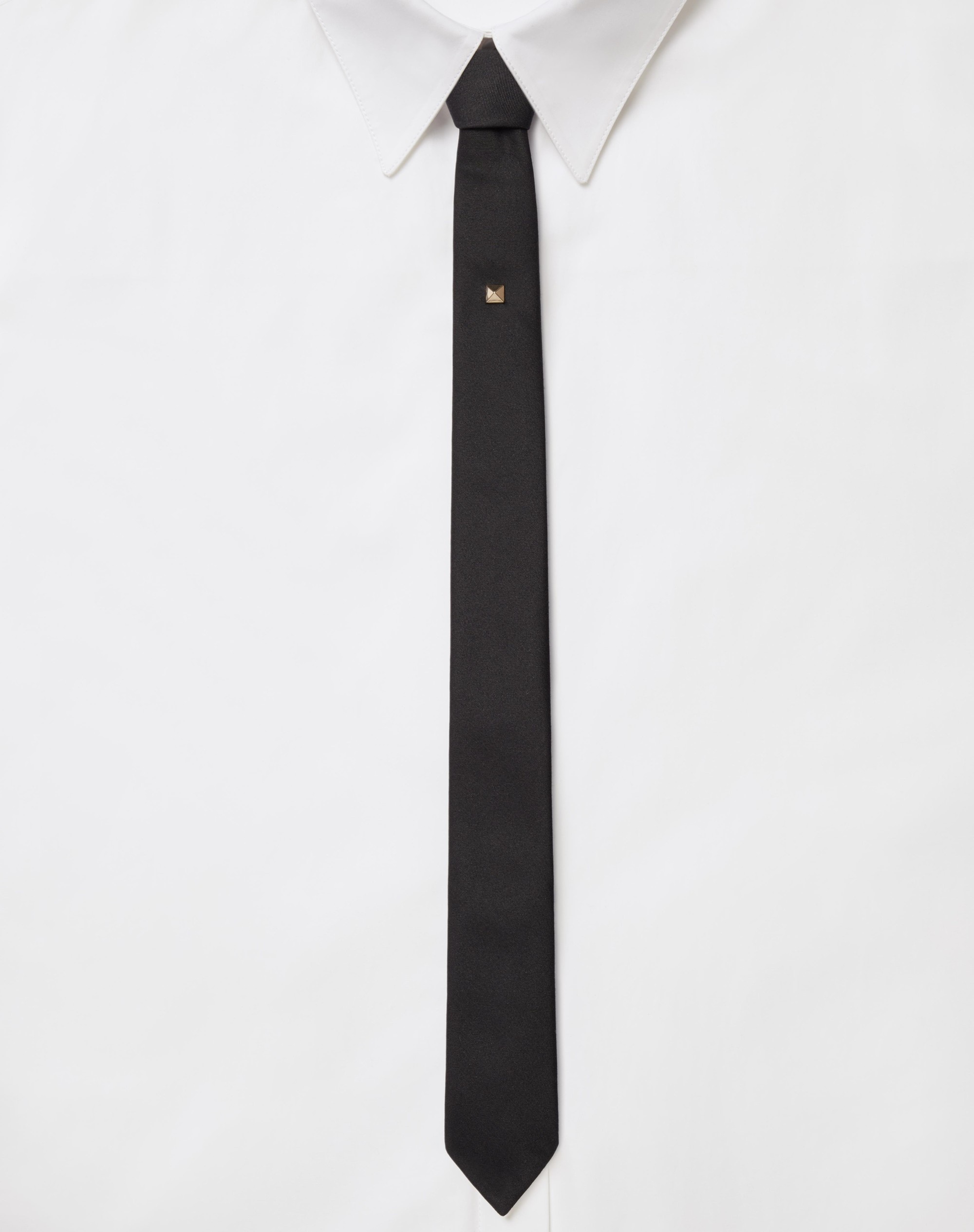 VALENTIE WOOL AND SILK TIE WITH METAL STUD APPLICATION_ ONLINE EXCLUSIVE - 3