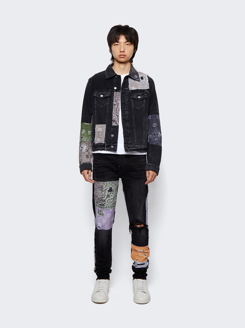 AMIRI Bandana Art Patch Jean Aged Black outlook