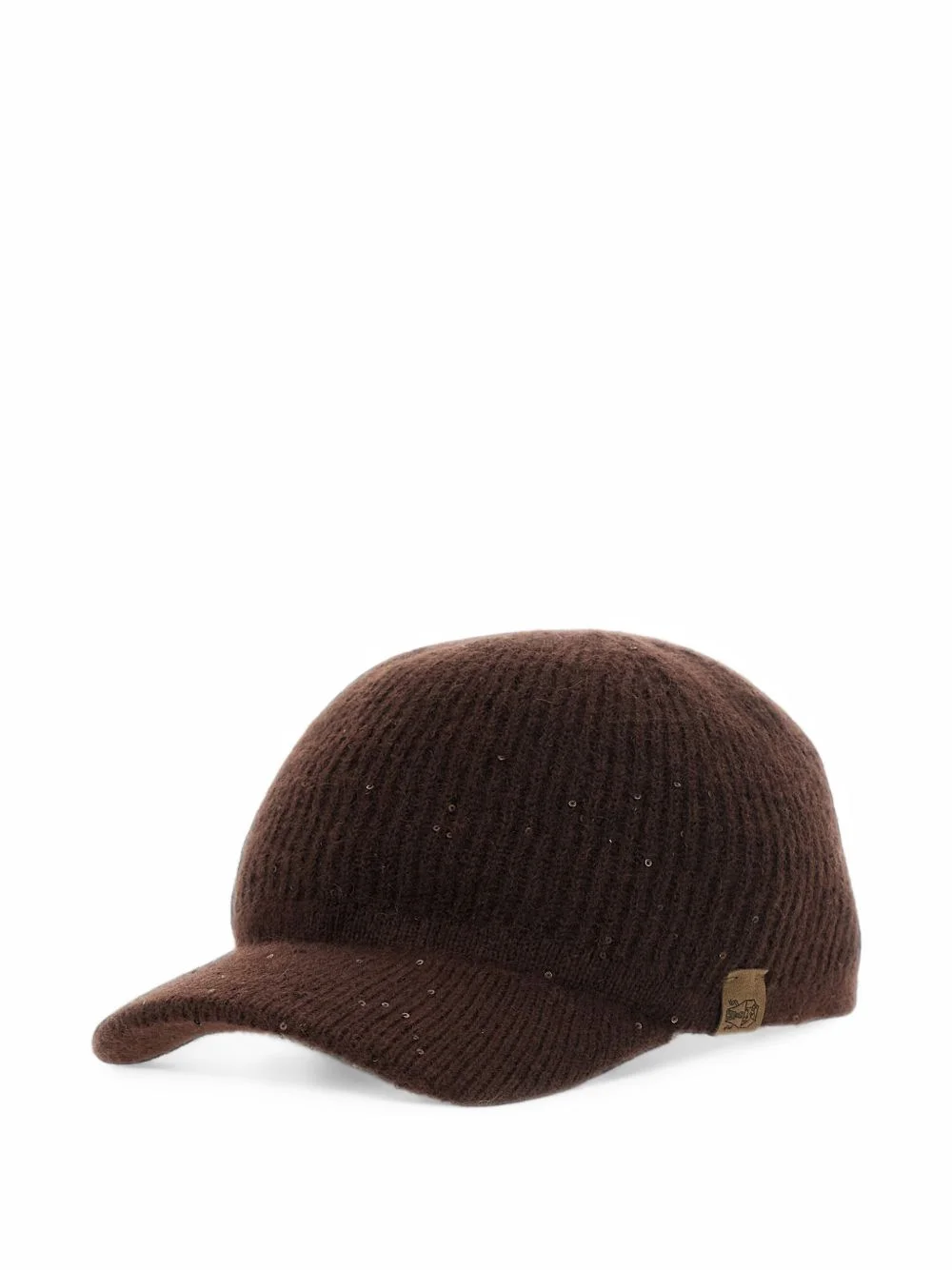 sequin-embellished ribbed-knit cap - 1