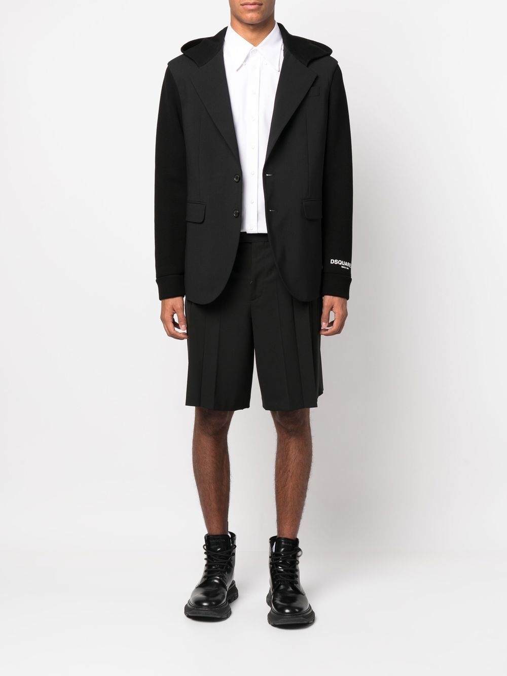 single-breasted hooded blazer - 2