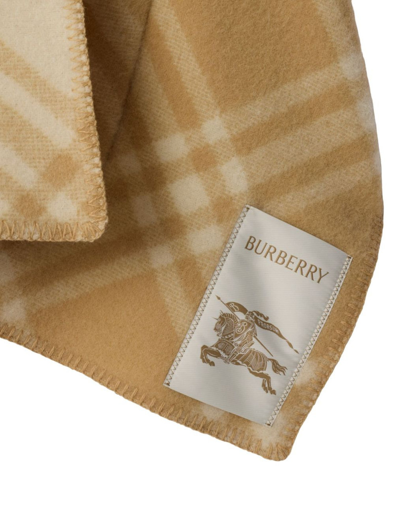 Burberry hooded check wool cape outlook