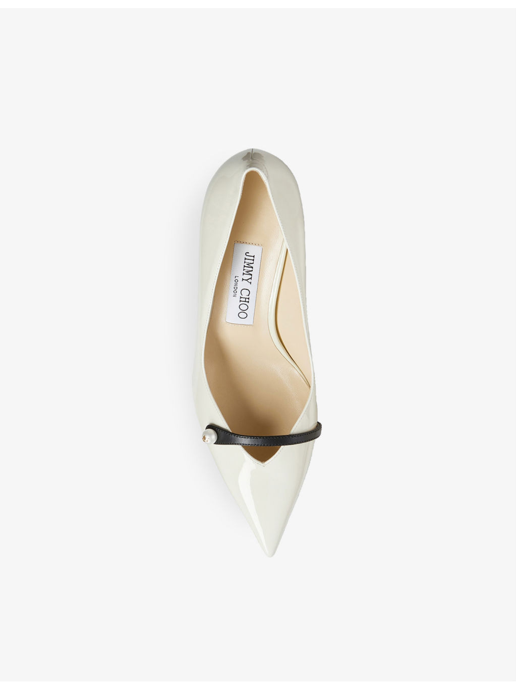 Rosalia 65 pearl-embellished patent-leather courts - 3