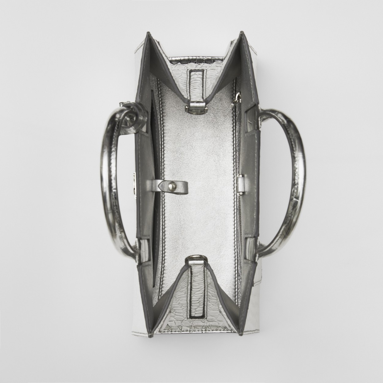 Metallic Embossed Leather Mini Frances Bag - 5