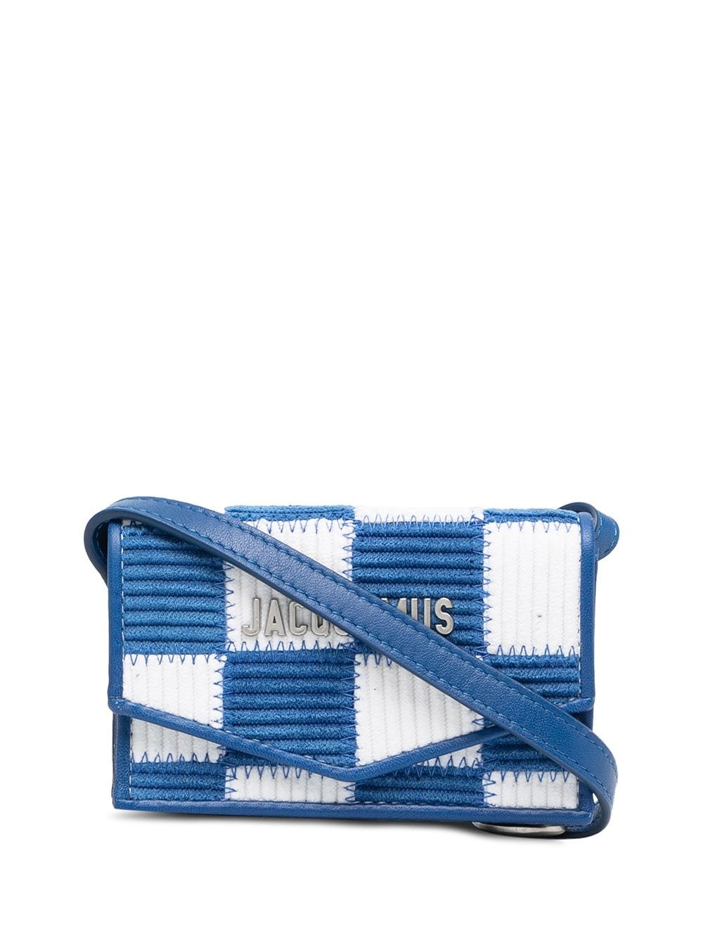 two-tone checked shoulder bag - 1