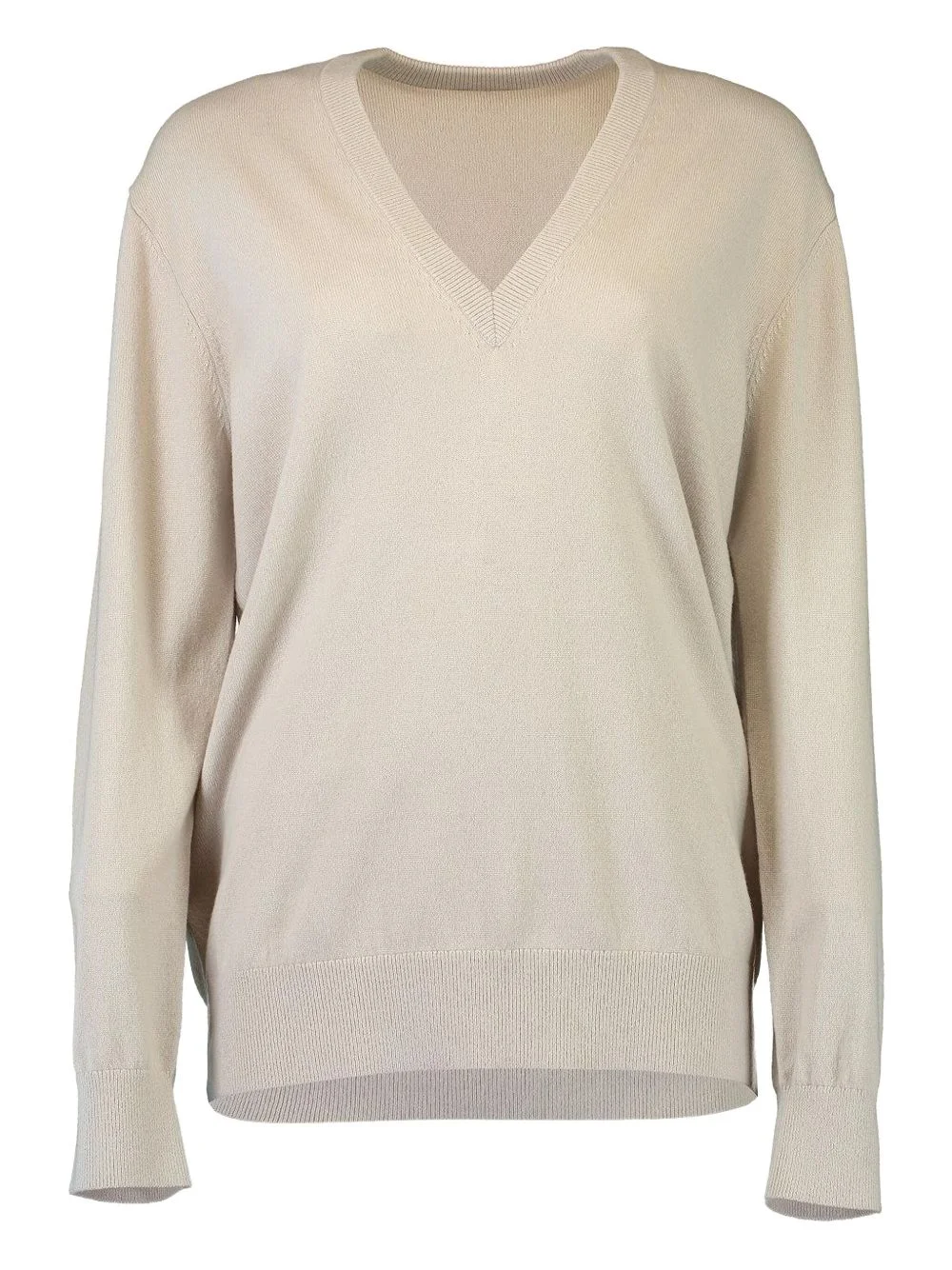 V-neck long-sleeve sweater - 1