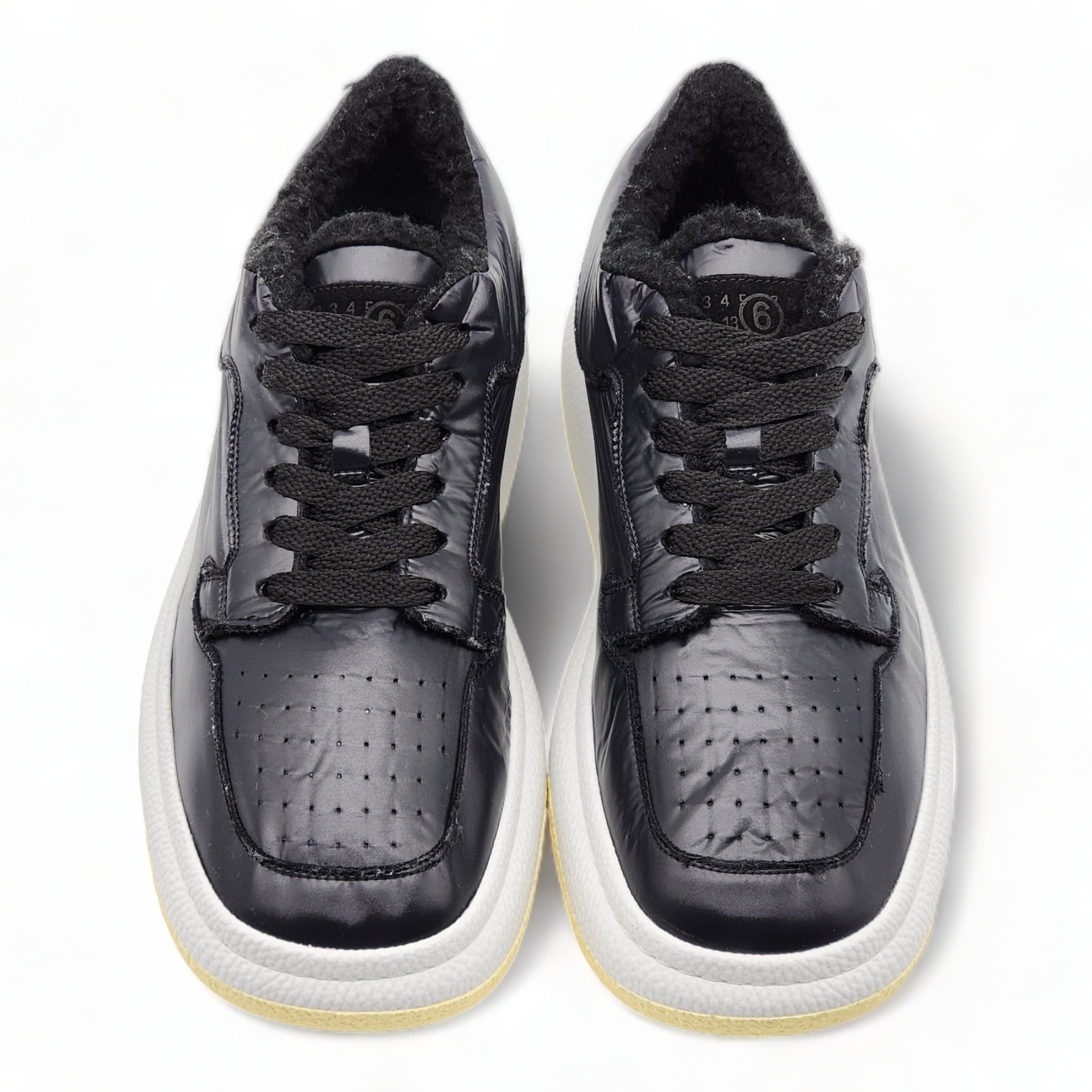 MM6 Maison Margiela Shearling-Lined Low-Top Sneakers - 2