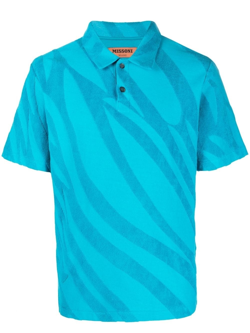 terry-cloth effect polo shirt - 1