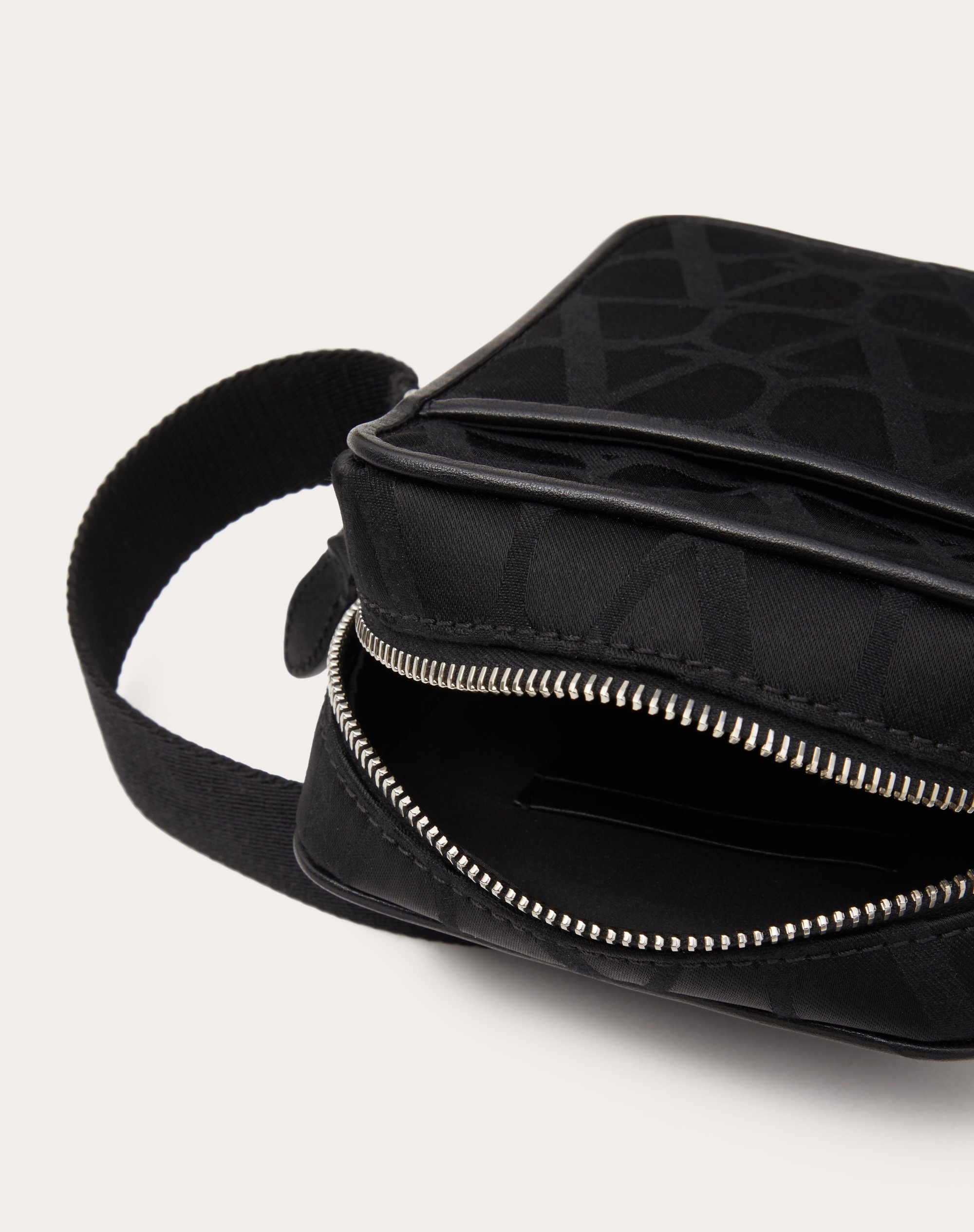 SMALL BLACK ICONOGRAPHE NYLON SHOULDER BAG - 7