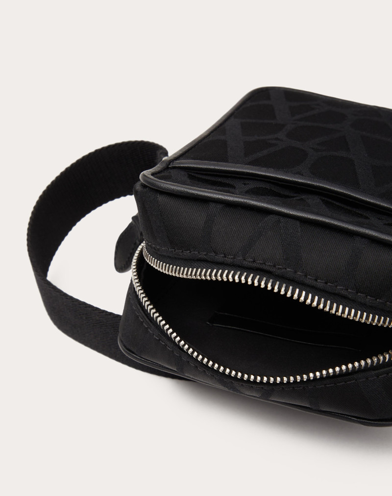 SMALL BLACK ICONOGRAPHE NYLON SHOULDER BAG 7