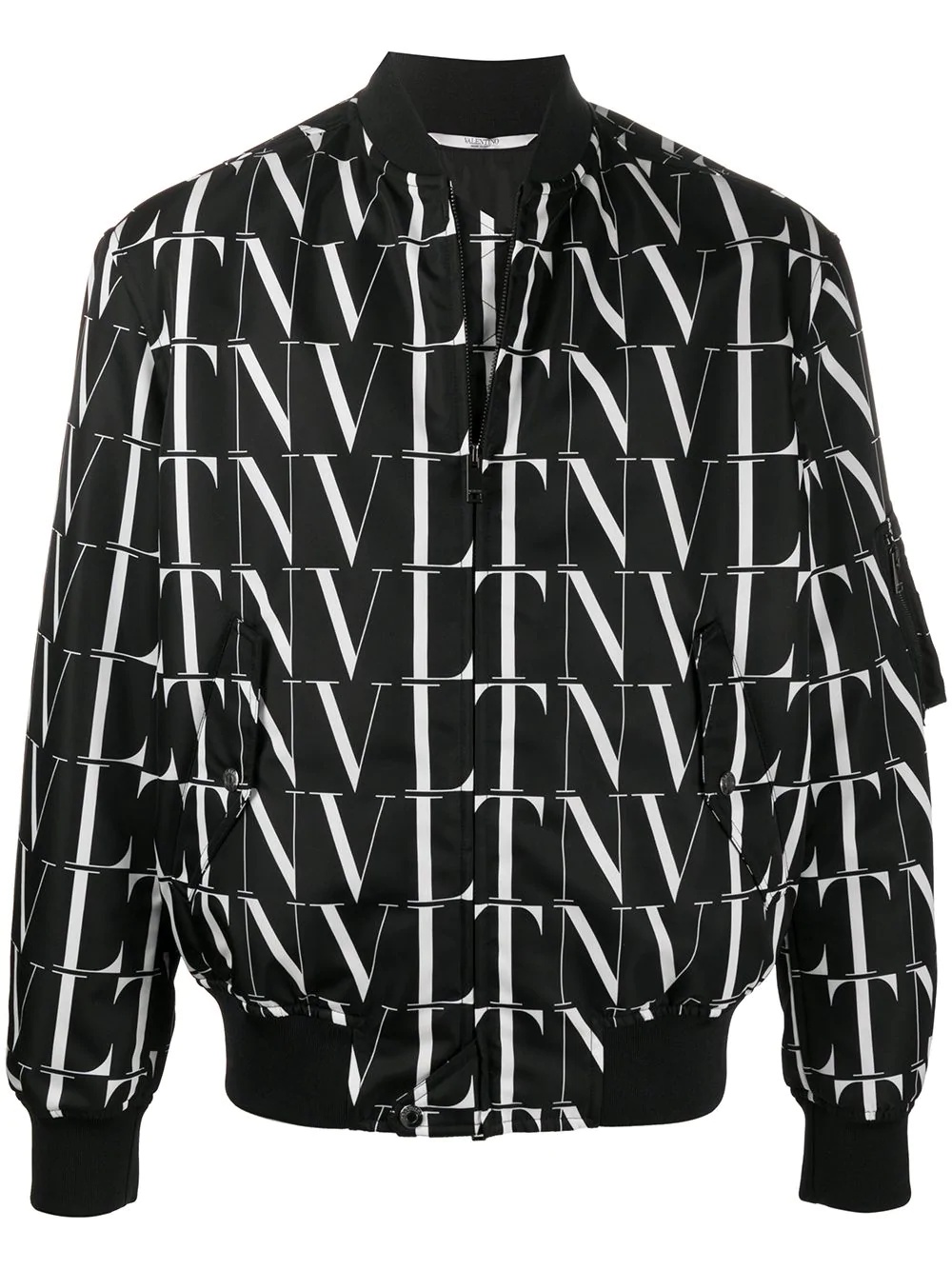 VLTN print bomber jacket - 1