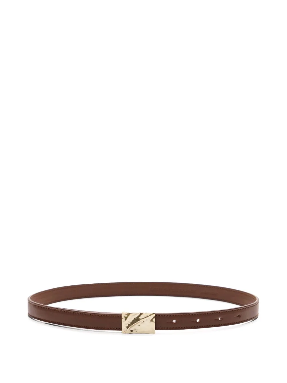 Minar Lds embossed-buckle leather belt - 1