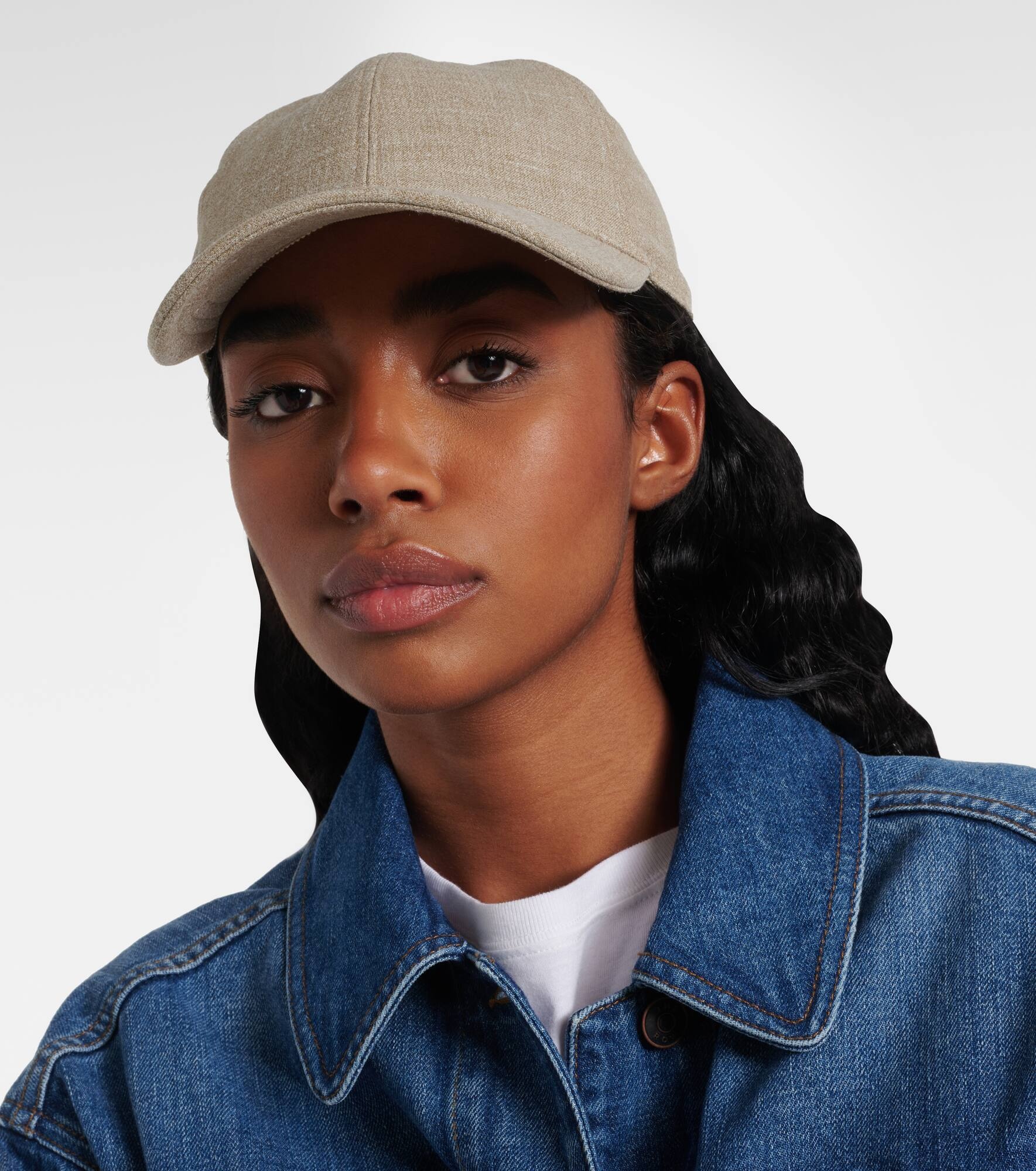 Caspian silk, linen, and wool baseball cap - 2