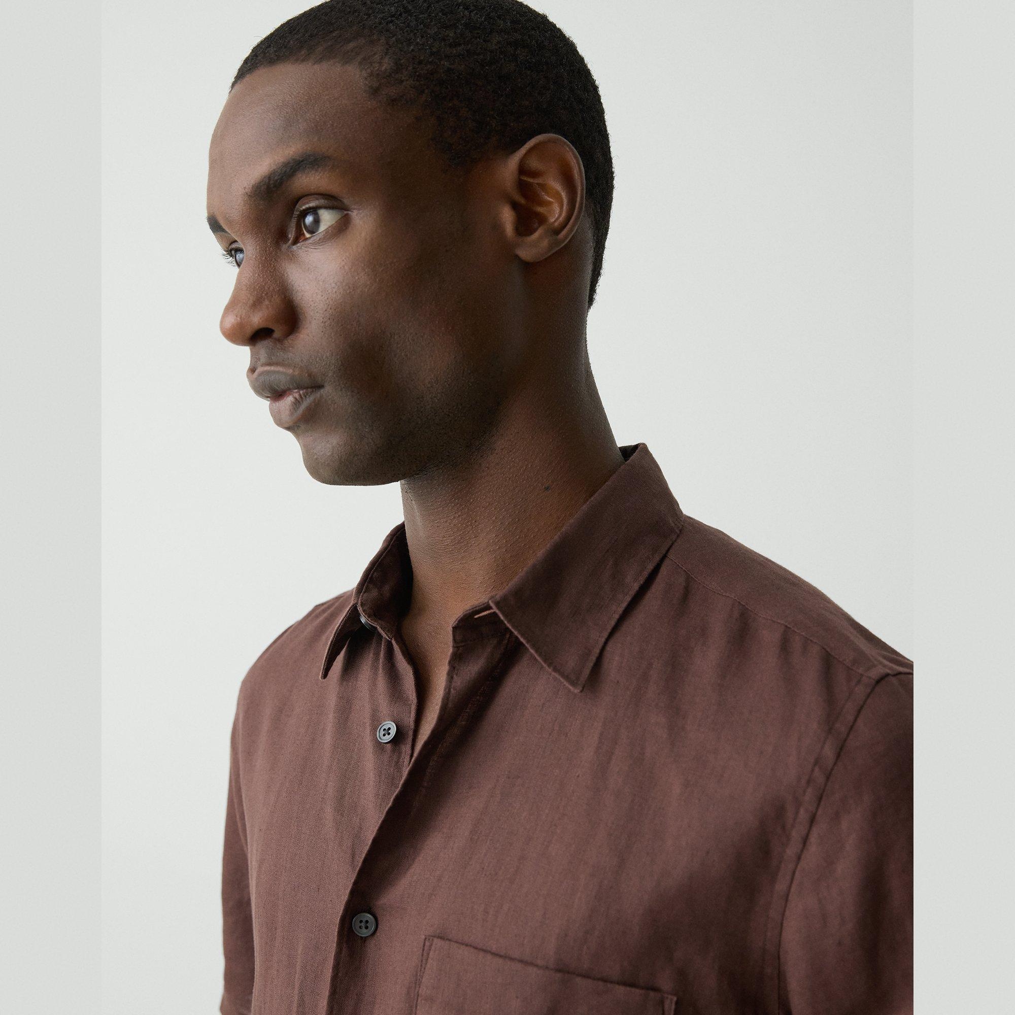 Irving Short-Sleeve Shirt in Relaxed Linen - 5