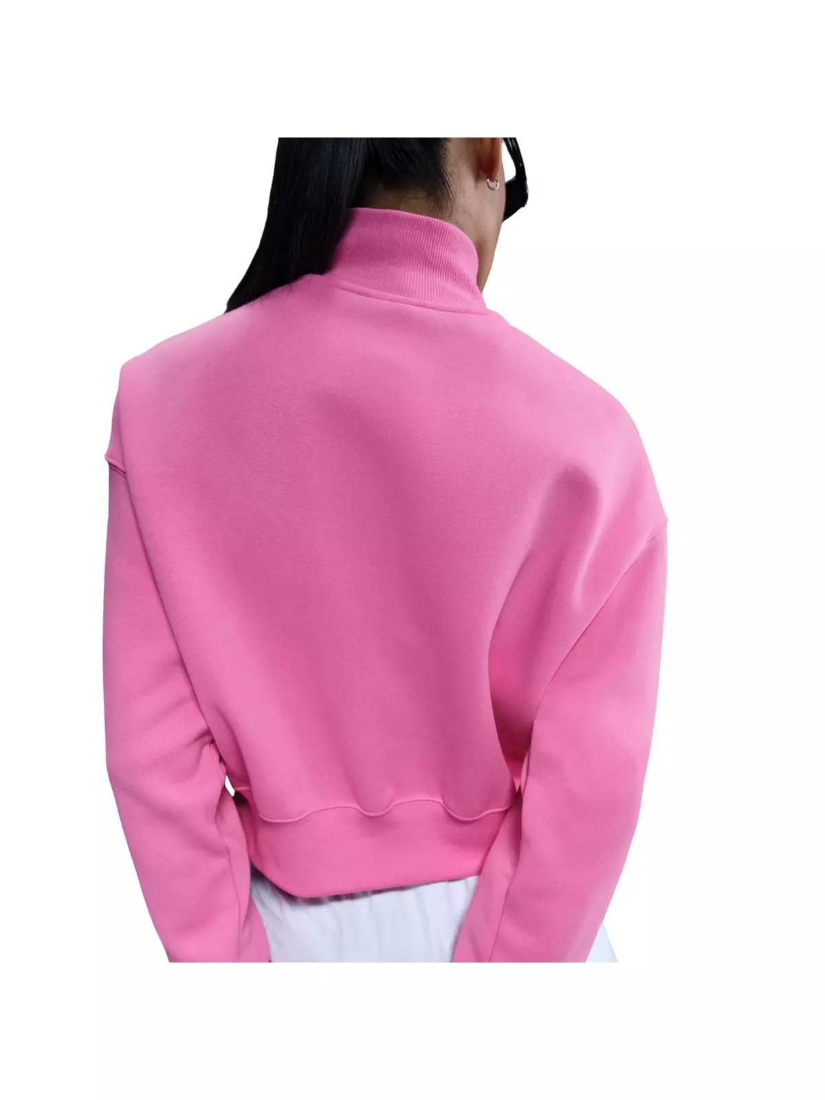 Women's Sportswear Phoenix Fleece 1/4-Zip Cropped Sweatshirt -Pink - 2