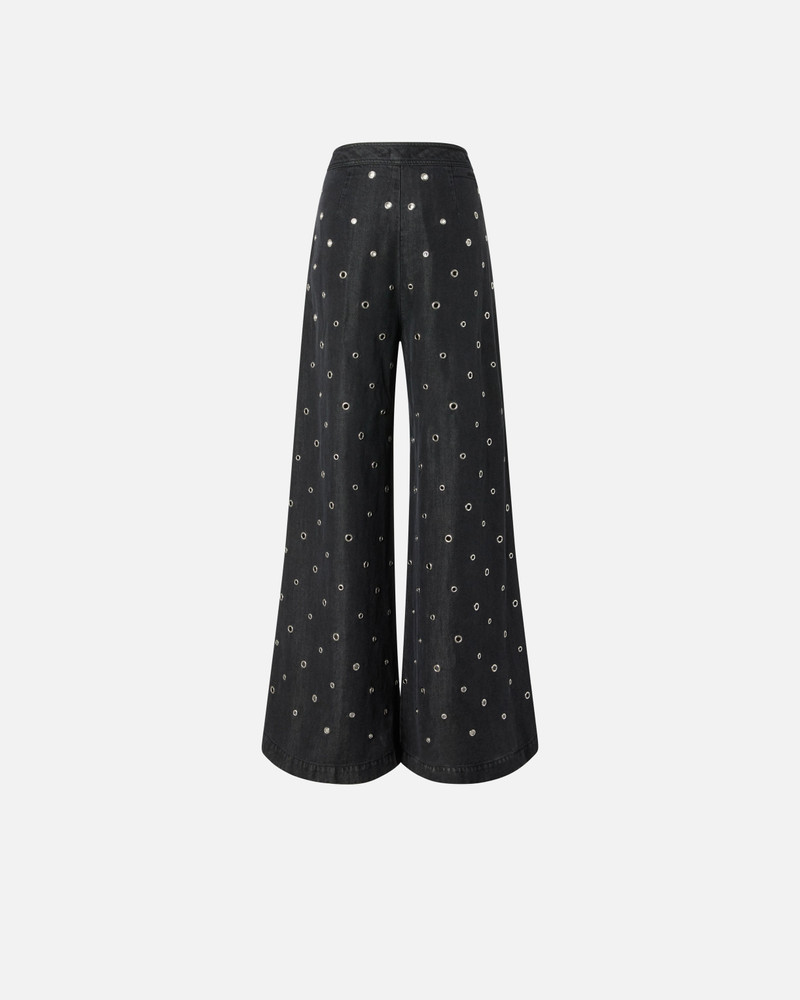 PINKO WIDE-LEG JEANS IN DARK DENIM WITH EYELETS outlook