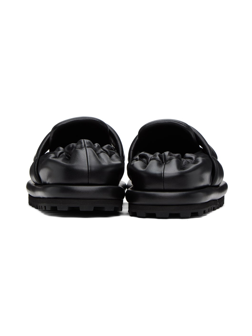 Black Strap Sabot Loafers - 2