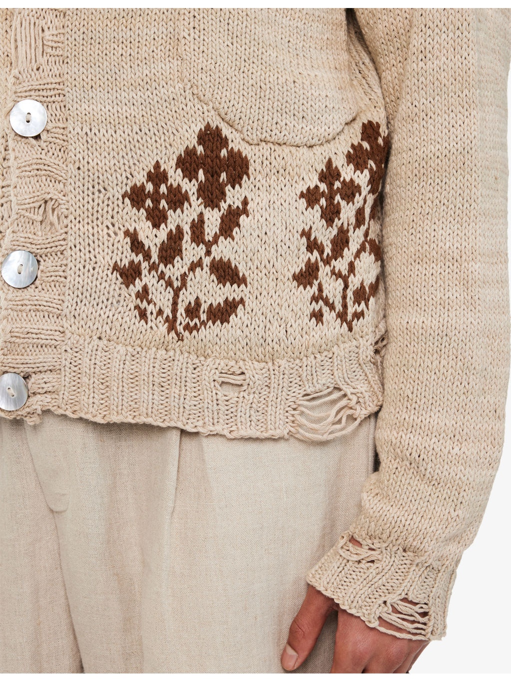 Intarsia Relaxed-Fit Knitted Cardigan - 6