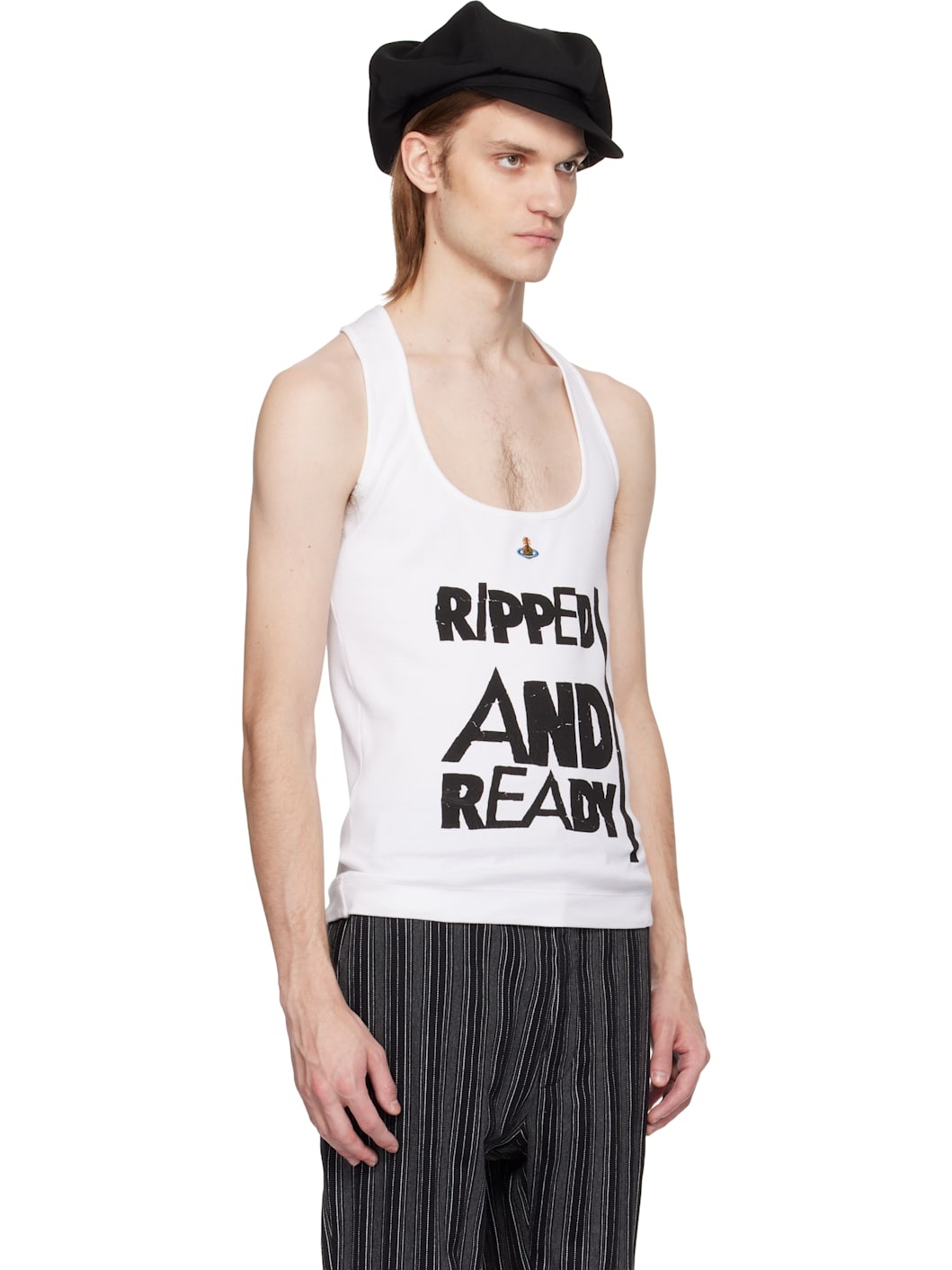 White 'Ripped & Ready' Tank Top - 2