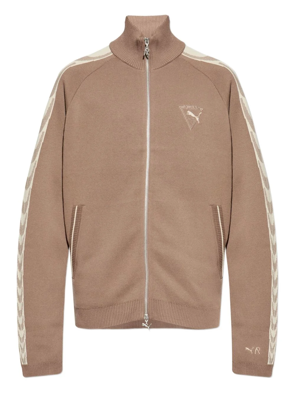 x Represent zip-up logo-embroidered sweatshirt - 1