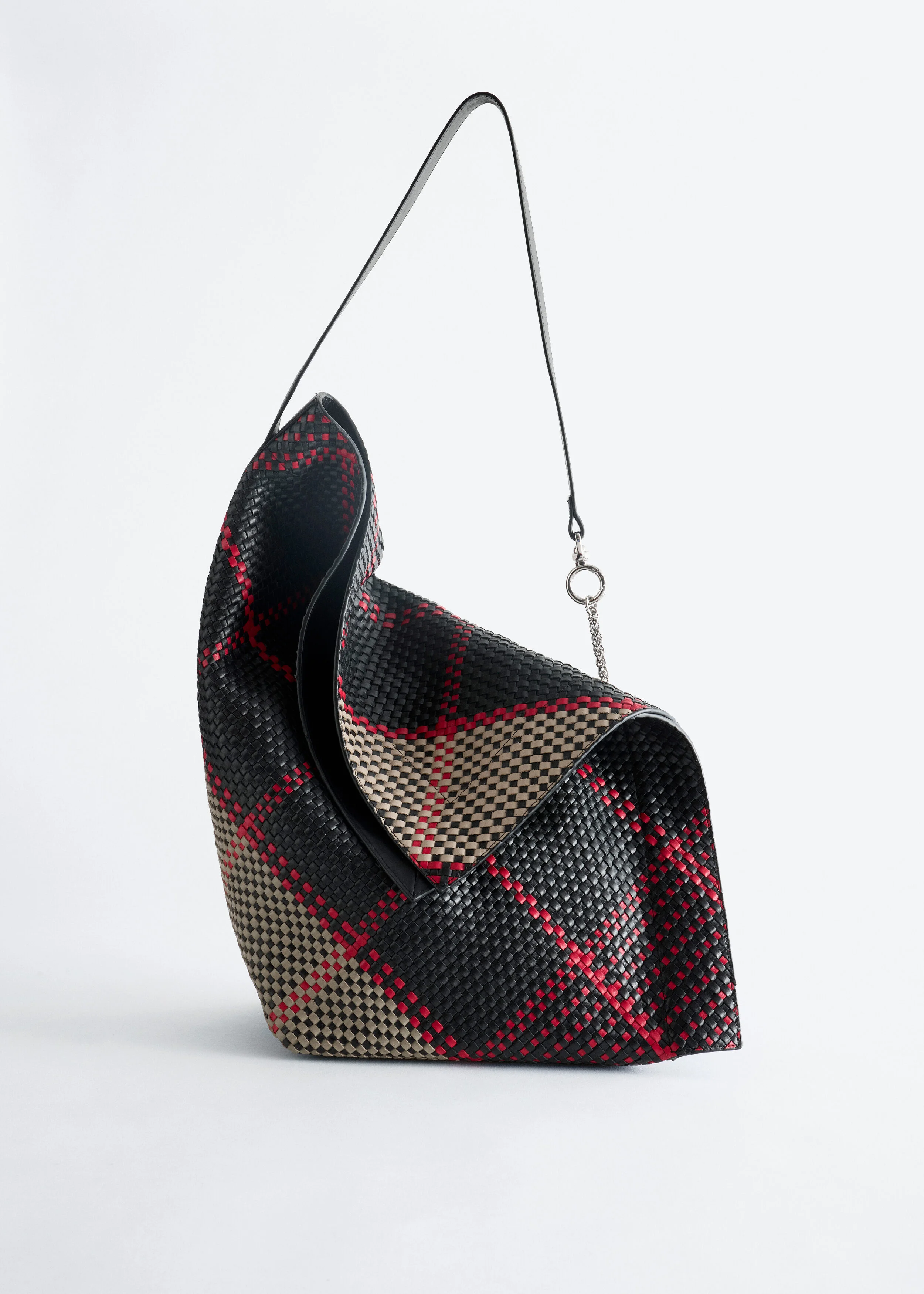Braided Leather Shoulder Bag - 1