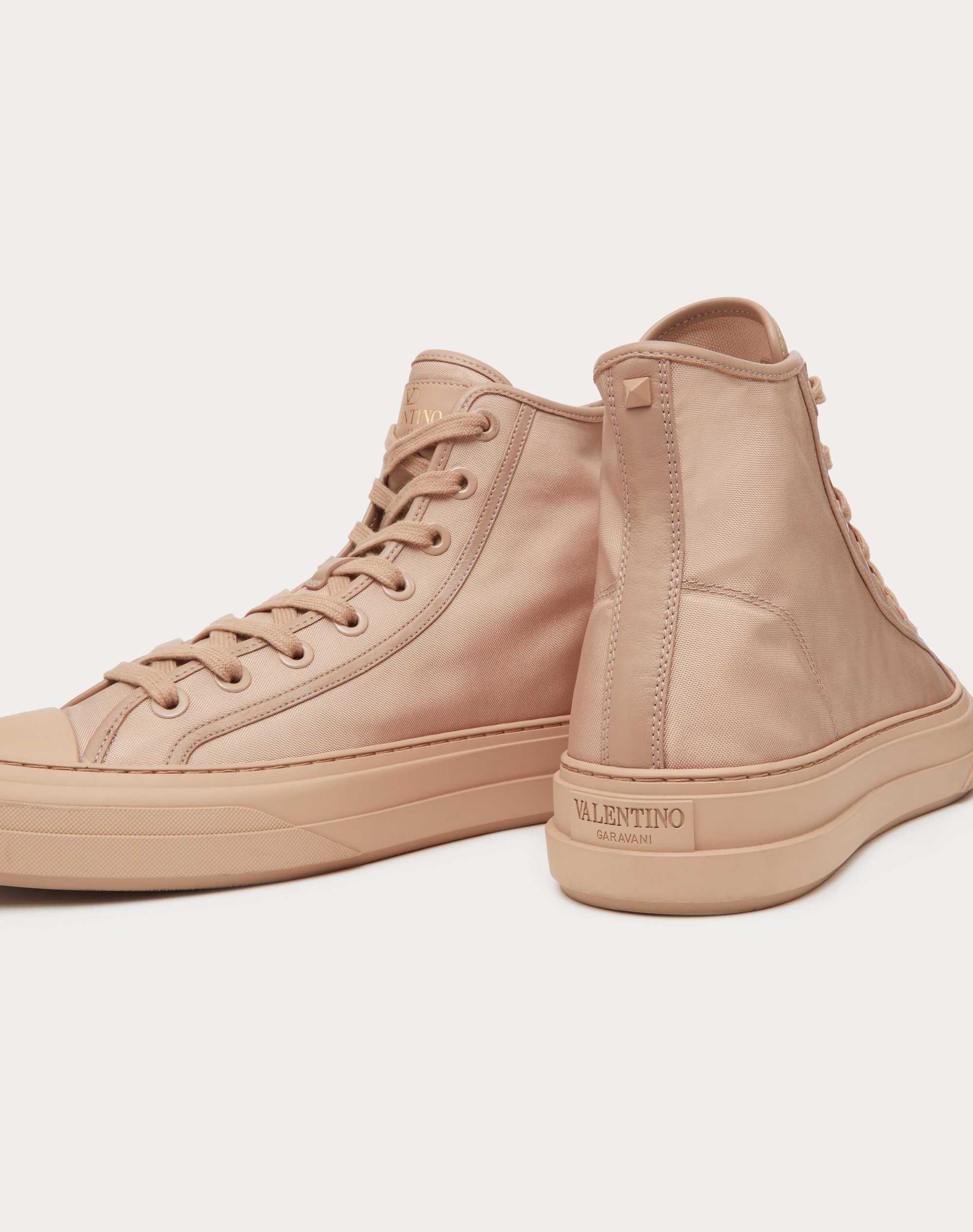 TOTALOOP NYLON AND LEATHER HIGH-TOP SNEAKER - 5