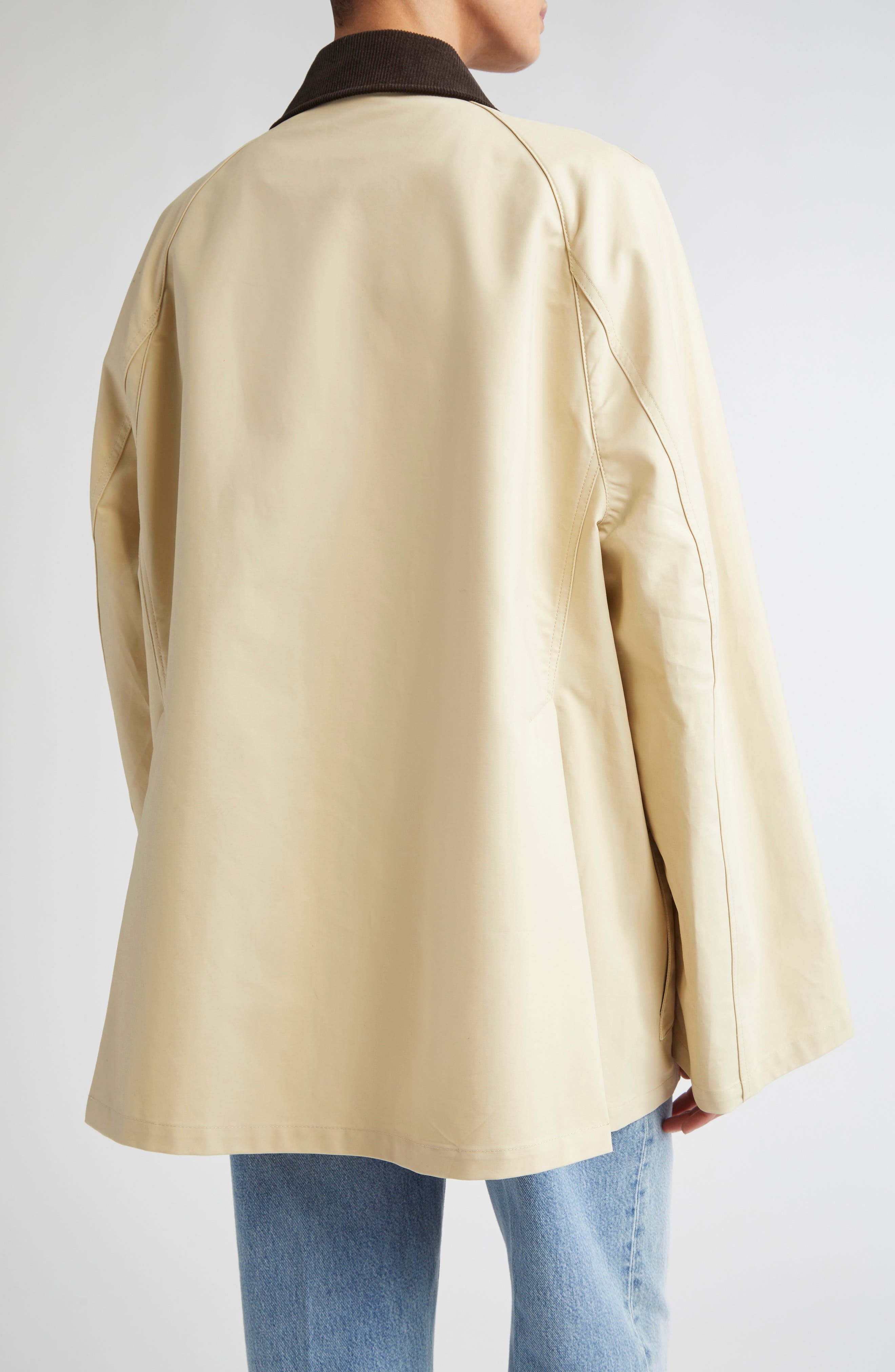 TOTEME County Waxed Organic Cotton Coat in Peanut at Nordstrom - 4