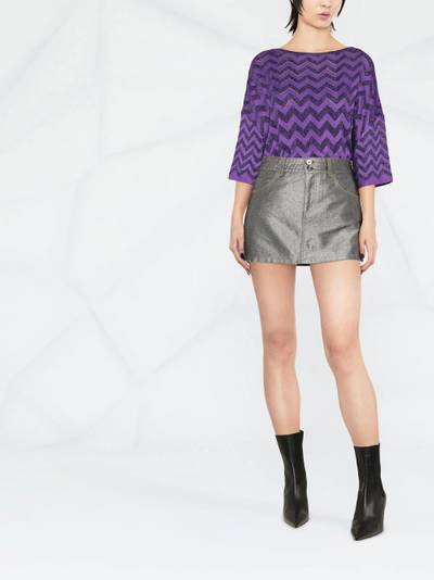 Missoni high-shine denim mini skirt outlook