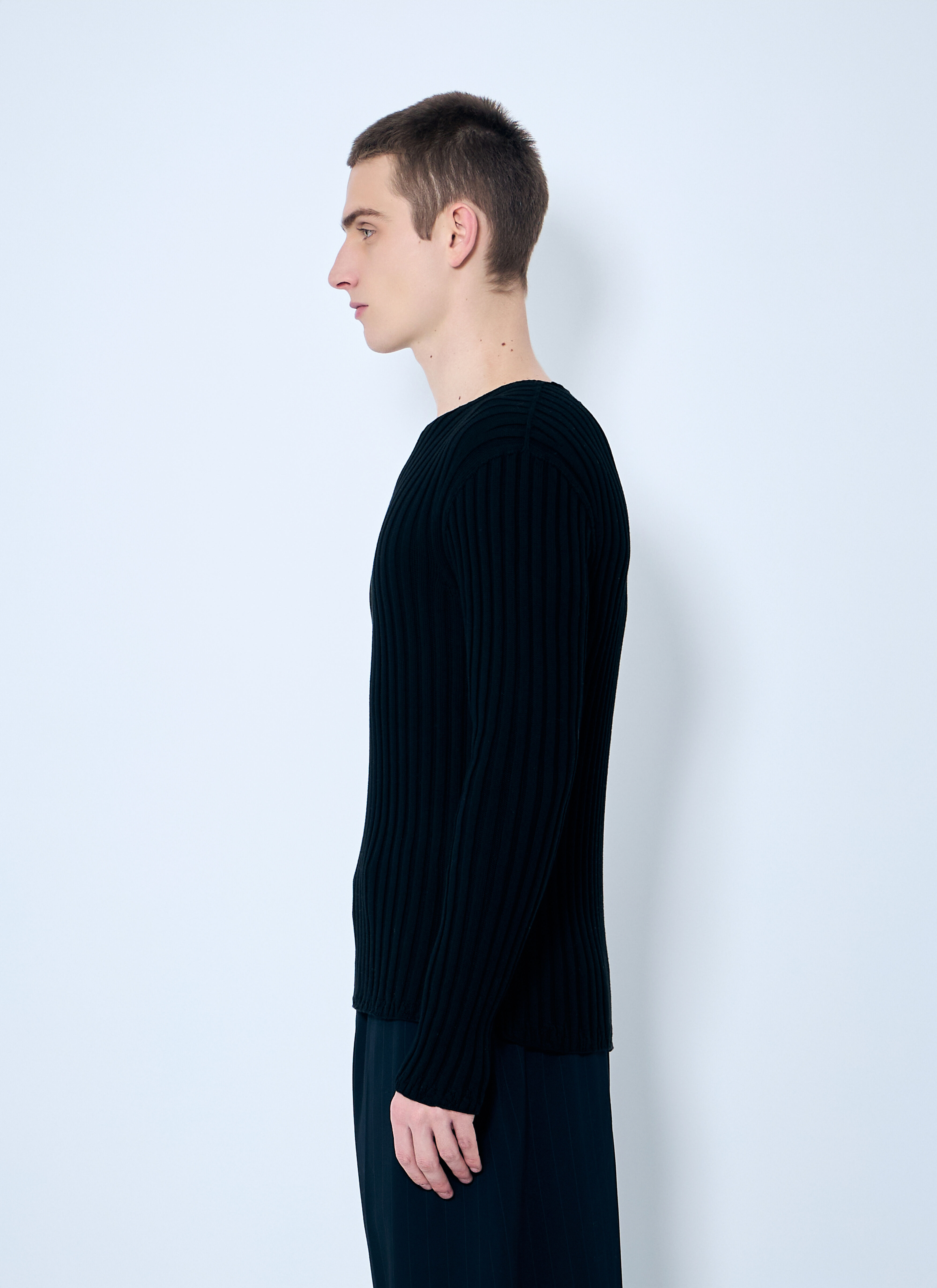 Rib Cotton Sweater - 3