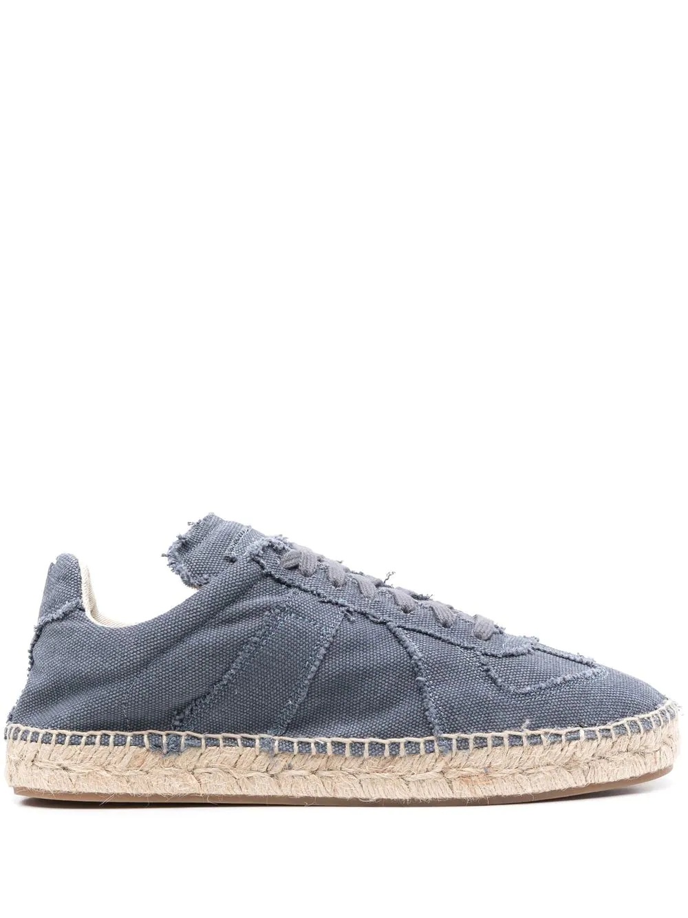 braided-platform sole sneakers - 1