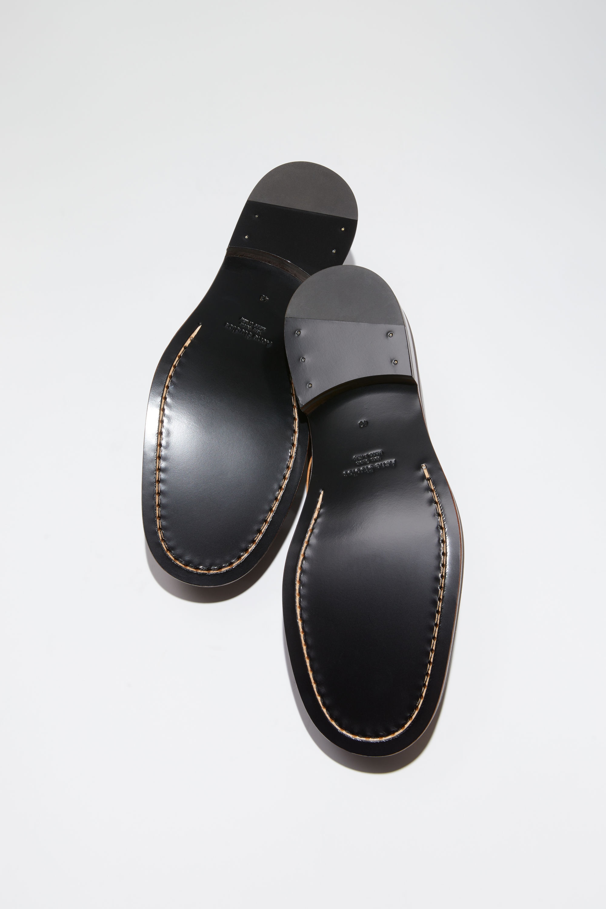 Leather derby shoes - Cognac brown/brown - 4