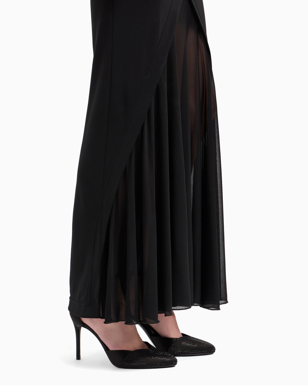 VISCOSE JERSEY INTERLOCK LONG DRESS - 6