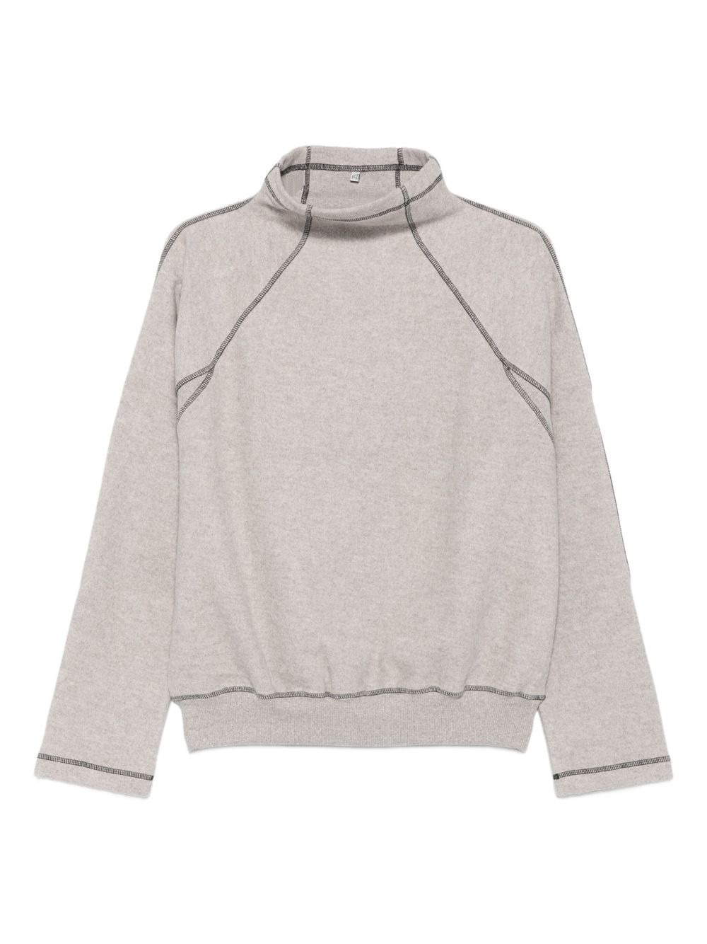 contrast-stitch sweatshirt - 1