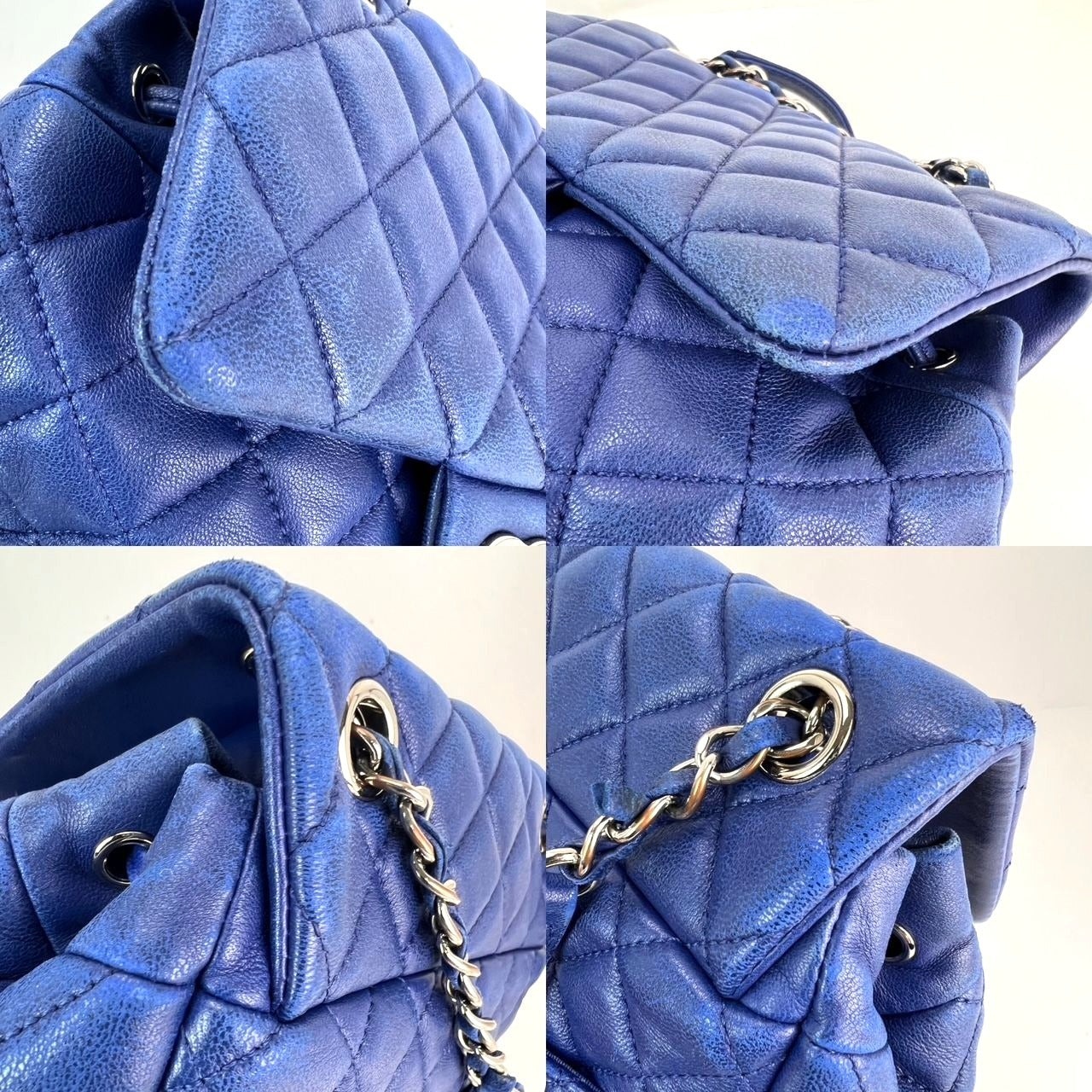 Chanel Lambskin Quilted Small Urban Spirit Blue Backpack - 9