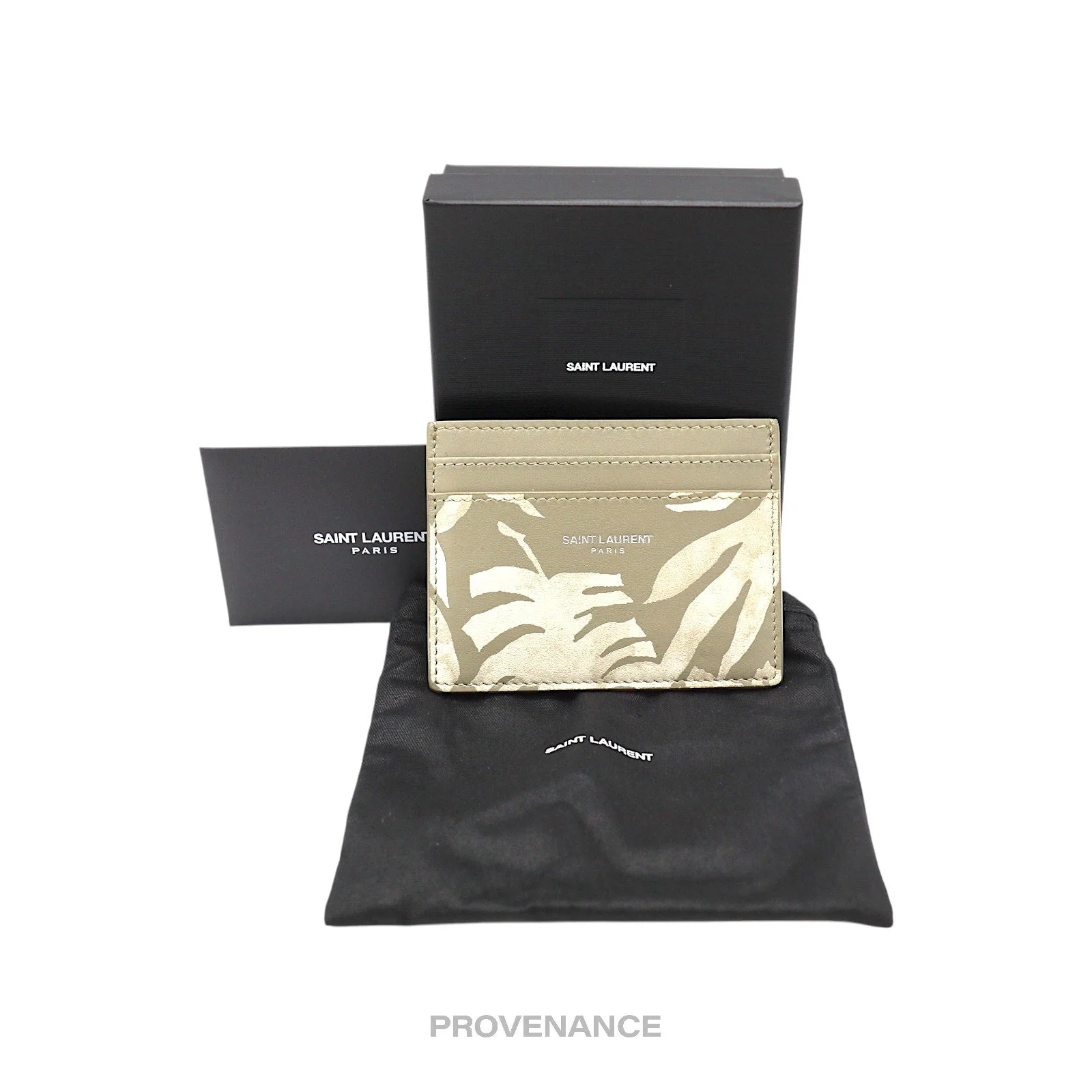 Saint Laurent Paris SLP Cardholder Wallet - Palms Stripe - 1