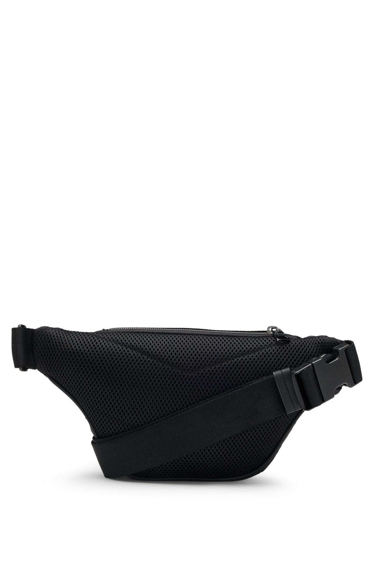 TWILL BELT BAG WITH METALLIC STACKED LOGO - 2