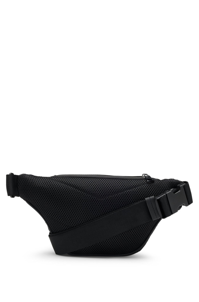 TWILL BELT BAG WITH METALLIC STACKED LOGO 2