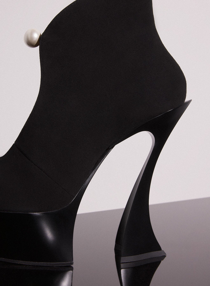 black suede platform fang 95 ankle boots 4