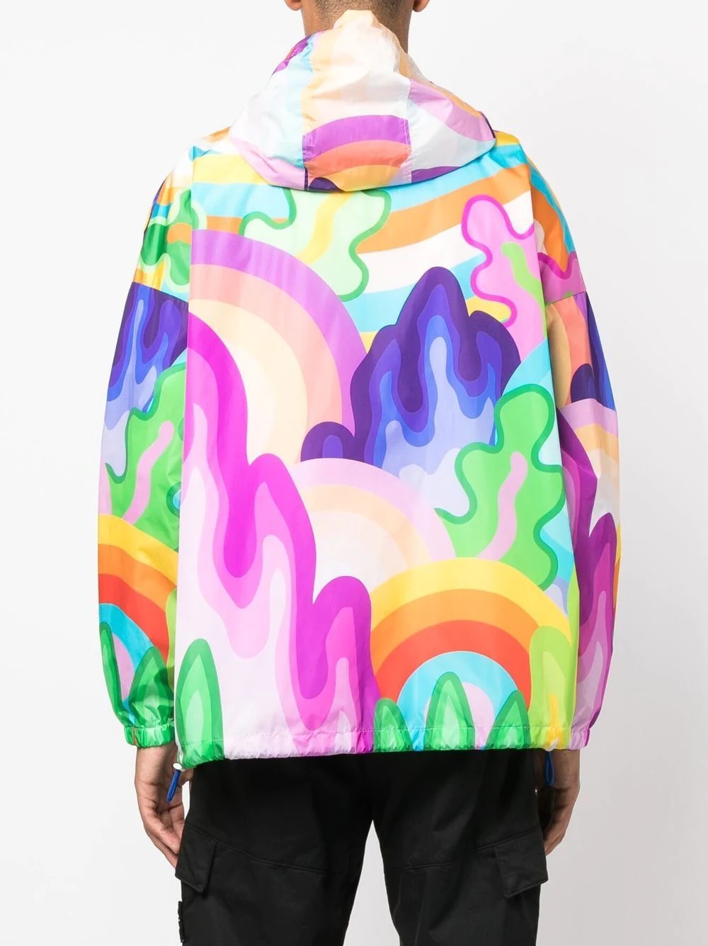 all-over graphic-print hooded jacket - 4