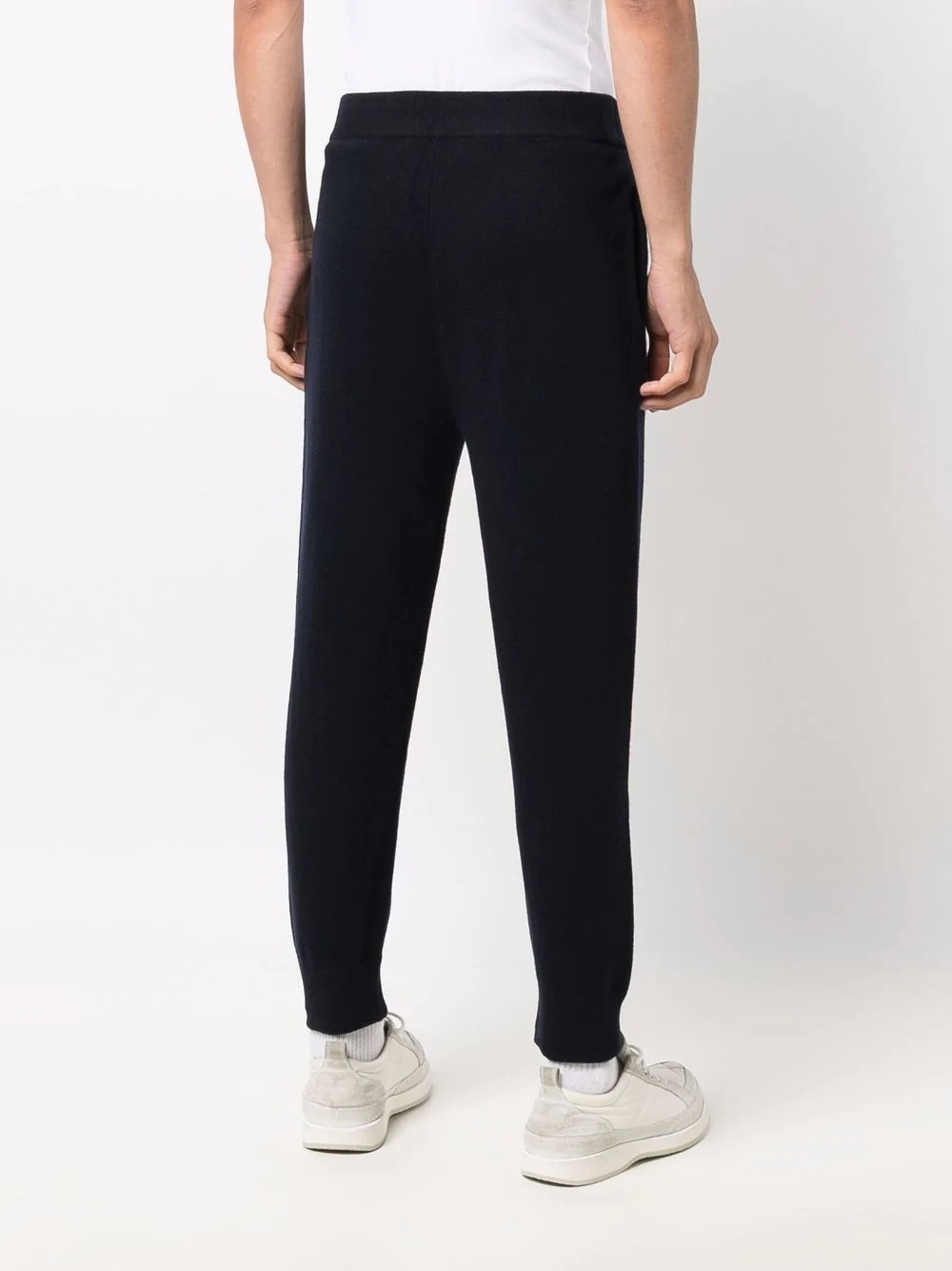 high-waisted cashmere track pants - 4