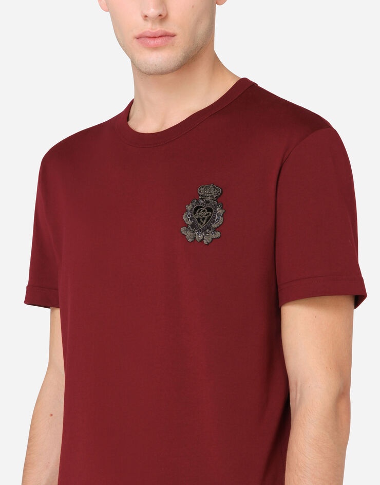 Cotton t-shirt with heraldic patch - 4