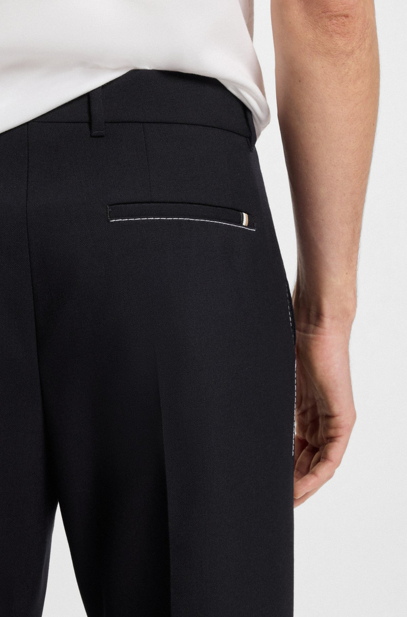 RELAXED-FIT TROUSERS IN MELANGE WOOL 5