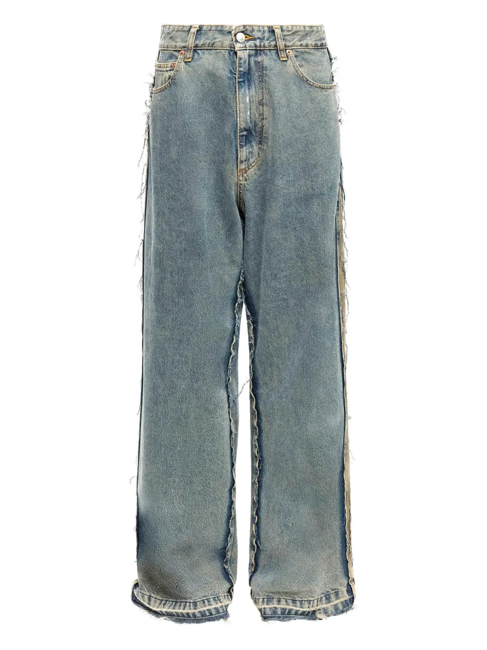 MM6 Maison Margiela - Men Cotton Wide-Leg Jeans - 7