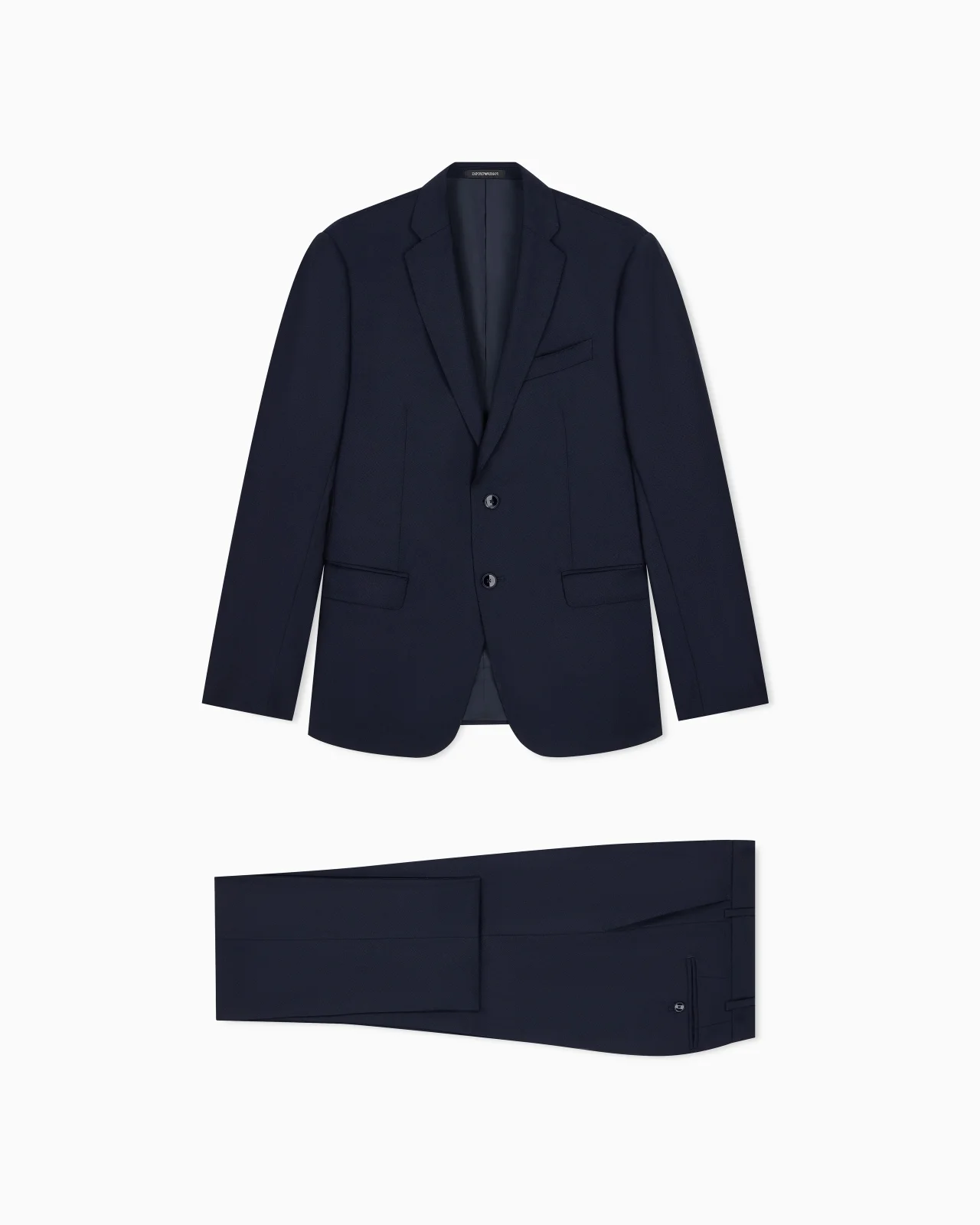 LINED SUIT IN VIRGIN WOOL WITH A MICRO DESIGN - 1