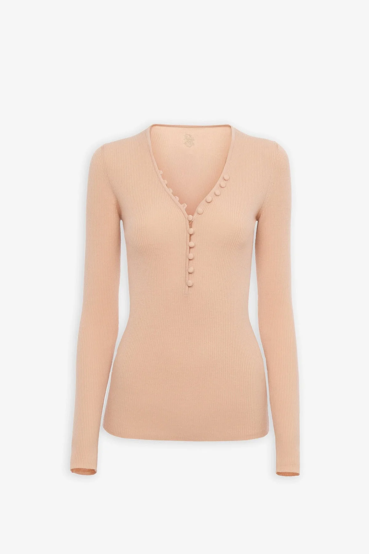 Henley wool knit shirt - 1