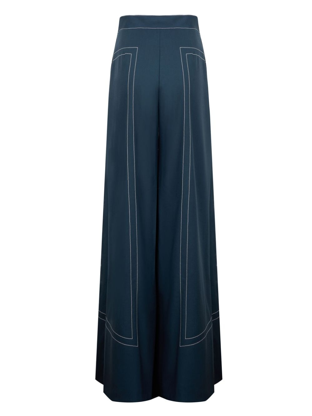 contrast-stitching trousers - 5