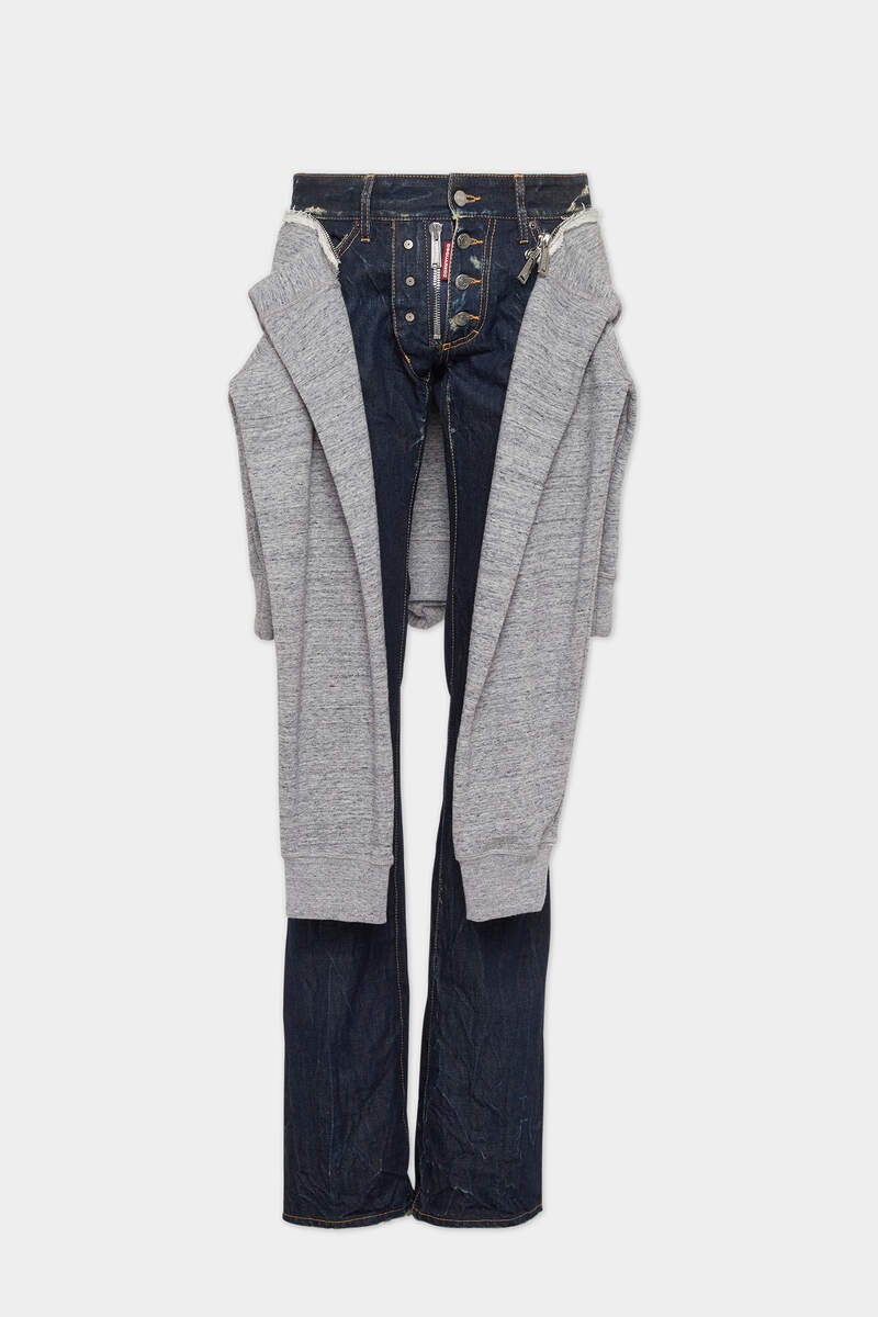 DARK CRINCKLE WASH 5 POCKETS PANTS - 1
