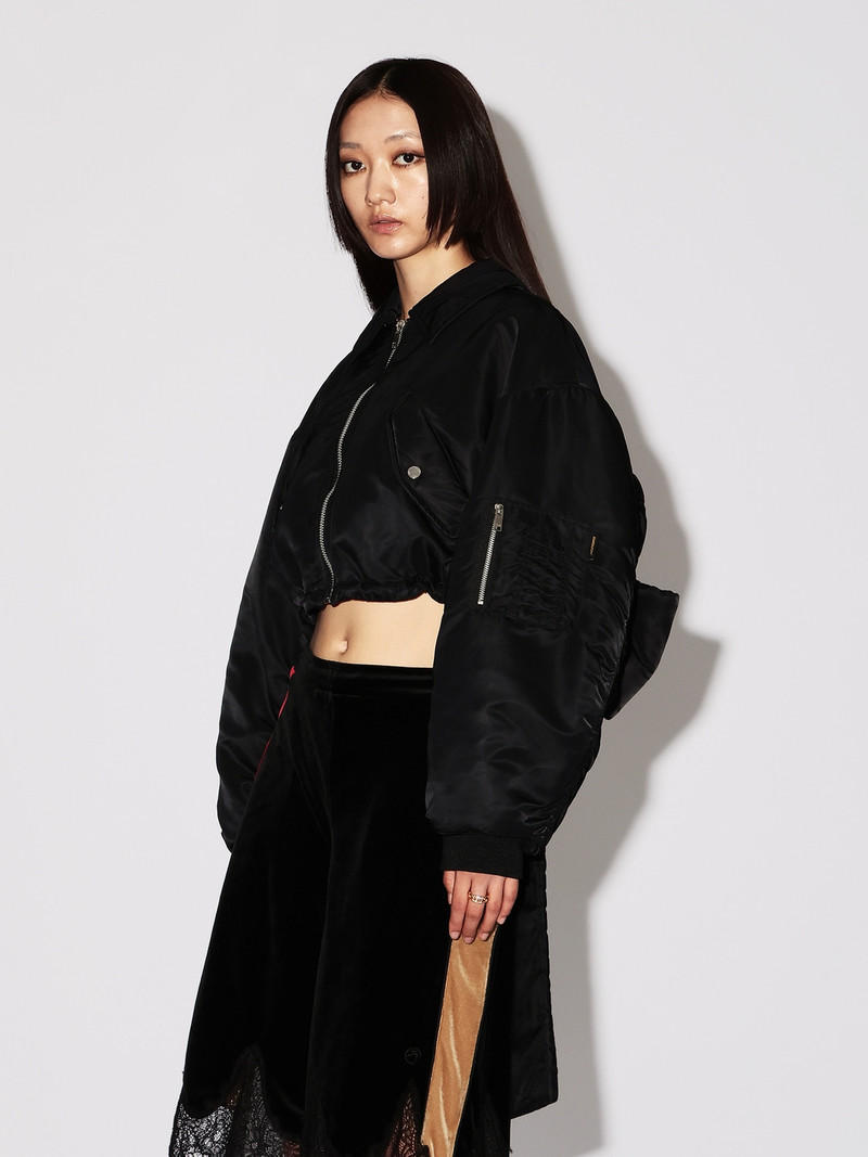 BACK RIBBON CROPPED MA-1 4